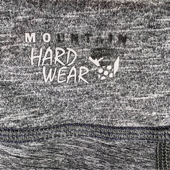 MOUNTAIN HARDWARE Gray & Blue running Shorts w/Back Inside Zipper. Size Small - Picture 3 of 6